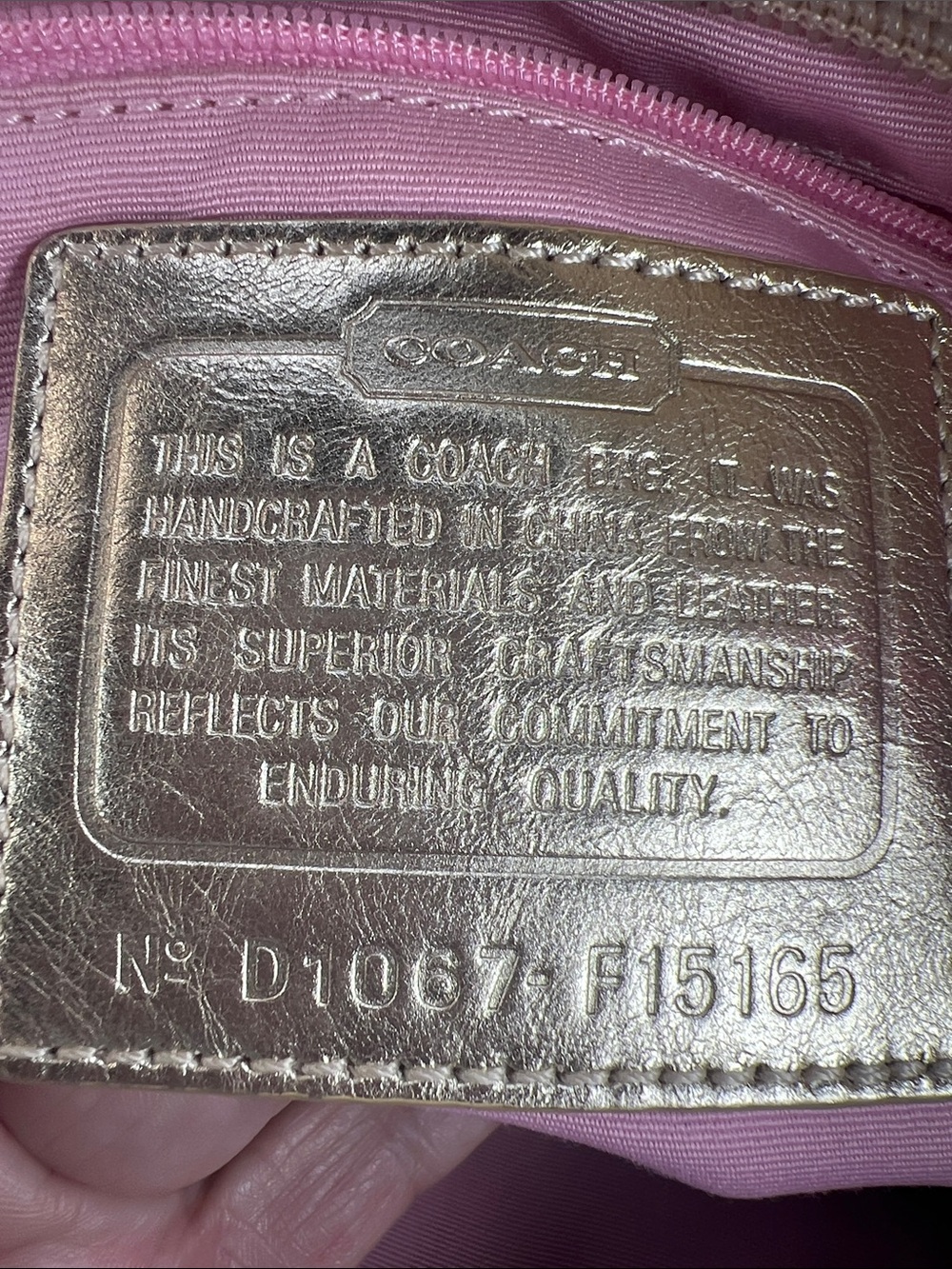 Coach 2010 Tote with Gold-Tone Trim - Picture 9 of 12